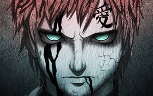 'n Beeld van Gaara in Naruto Shippuden anime vir lessenaaragtergrond.