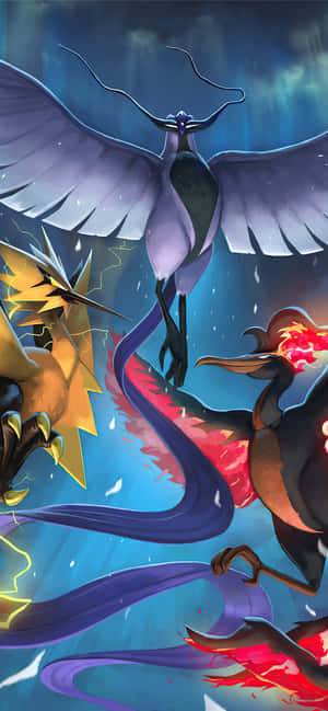 Galariese Articuno, Zapdos en Moltres — Oppo Reno15 Pro Muurpapier