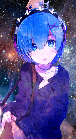 Galaxy-foonagtergrond met Rem — Galaxy foon Muurpapier