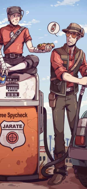 Iphone Xs Max Team Fortress 2 Agtergrond — iPhone Xs Muurpapier