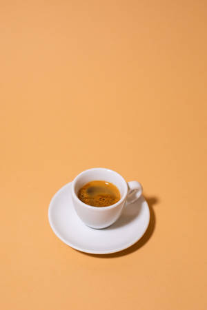 Geel Koffie-estetika — Beige bruin estetiese GIF Muurpapier