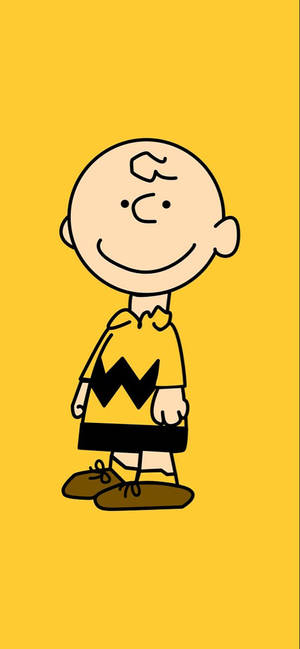 Geel kuns Charlie Brown agtergrond — iPhone 16 Plus Muurpapier