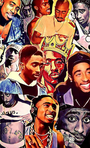 Tupac iPhone — Galaxy Tab S11 Muurpapier