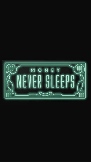 Geld Slaap Nooit Neon Groen Estetika — Neon groen estetika Muurpapier