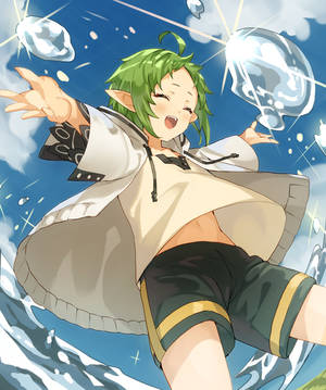 Gelukkige Sylphiette Mushoku Tensei plakpapier — Galaxy Z Vou Muurpapier