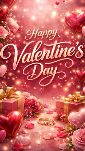 valentyn,liefde,romanse,romanties,harte,hart,rose,roos,paartjie,filmies,esteties,pienk,rooi,goud,glans,bokeh, elegant,tipografie,viering,fees