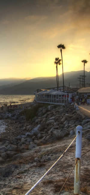 iPhone Xs Malibu Agtergrond — iPhone 11 Pro Muurpapier