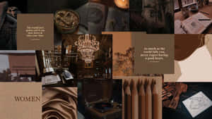 Aesthetic Brown-agtergrond — Ligbruin estetiese Muurpapier