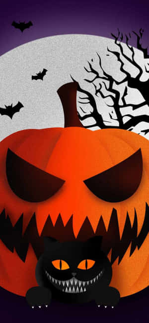 Geniet die grusige wonders van Halloween met hierdie grillerige iPhone-agtergrond! — Halloween iPhone Muurpapier