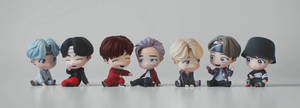 Geniet die pret en oulikste voorkoms van Tiny Tan BTS-poppe! — Oulike bts Muurpapier