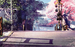 Anime Landskap Agtergrond — Anime landskap GIF Muurpapier