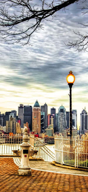 iPhone X New York-agtergrond — Skemer Muurpapier