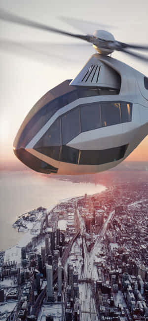 iPhone XS Helikopters Agtergrond — iPhone 15 Muurpapier