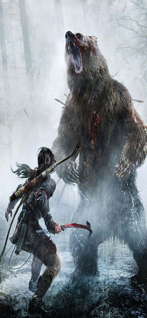 Iphone Xs Max Rise Of The Tomb Raider Agtergrond — iPhone 11 Pro Muurpapier