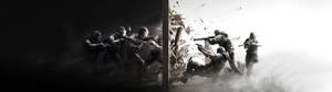 Dubbelskerm Tom Clancy Rainbow Six Siege-muurpapier. — 32:9 Muurpapier