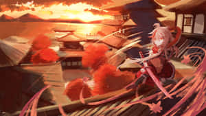 Kazuha — Genshin impact GIF Muurpapier