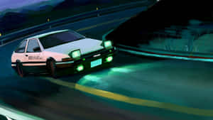 Anime-motor-agtergrond — Anime kar Muurpapier