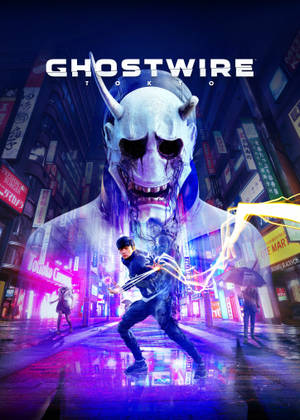 Ghostwire Tokyo Amptelike Speletjie Omslag agtergrond — IQOO Pad5c Muurpapier