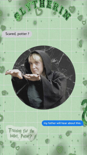 Gingham-estetiese Draco Malfoy — Harry potter estetika Muurpapier