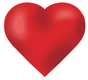 Glansende Rooi Hart Grafika — Oulike Hart Muurpapier