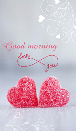 Goeie More Liefde Harte — Goeie more my lief Muurpapier