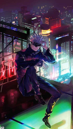 Gojo Sataru — Cool anime GIF Muurpapier