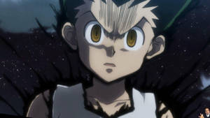 Gon Freecss Swart Kragte — Goku Swart Muurpapier
