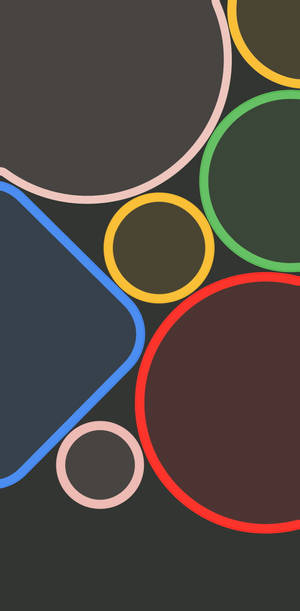 Google Pixel 4 Donker Modus Meetkundig agtergrond.