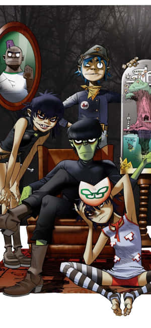 Gorillaz iPhone [plakpapier] — Oppo A6c Muurpapier