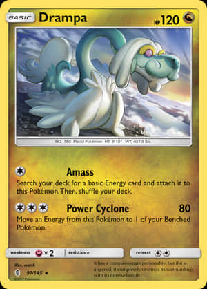 Goue Drampa Kaart — Pokemon Foon Muurpapier