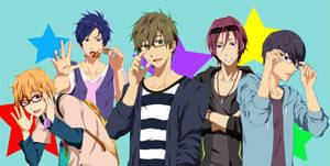 Gratis Anime PFP Lewendige Sterre — Oulik anime GIF Muurpapier