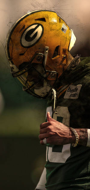 Green Bay Packers Jaire-grafiese kuns-agtergrond — iPhone 14 Pro Muurpapier
