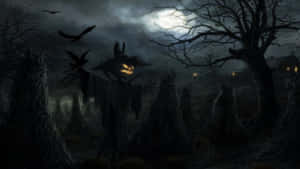 Griezelige Halloween-agtergrond — Grusige halloween Muurpapier