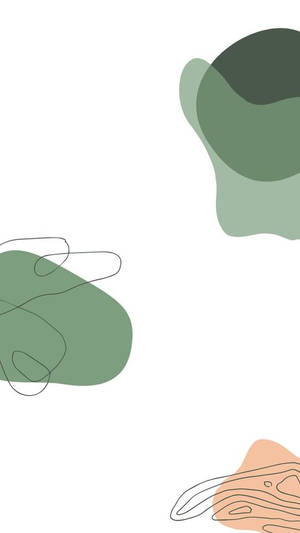 Groen en Wit Estetiese Abstrak — Abstrak Muurpapier
