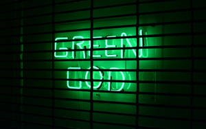Groen God Neon Groen Estetika — Neon groen estetika Muurpapier