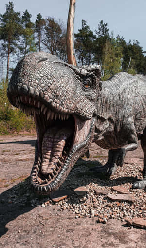 Dino-foto's — Tecno Megapad Muurpapier