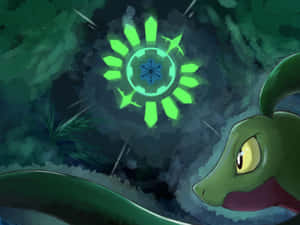Grovyle Omring deur Bamboes — Pokémon Muurpapier