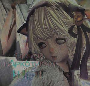 Grunge Anime — Anime meisie hoodie Muurpapier