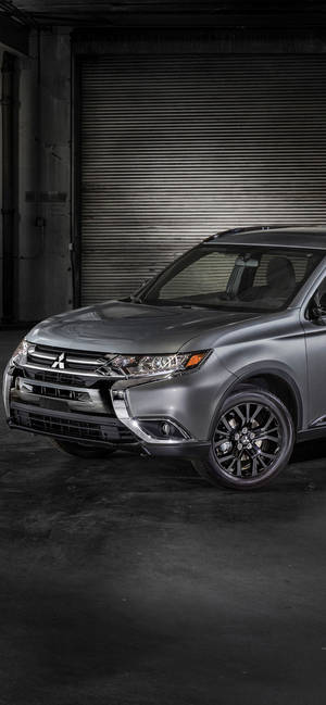 Grys Mitsubishi Outlander-agtergrond — iPhone 18 Muurpapier