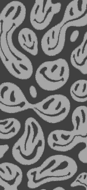 Grysgesig Vervaagde Glimlag Trippie Estetika — Trippige estetiek Muurpapier