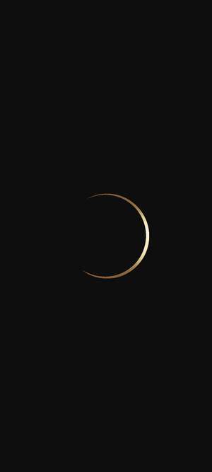 Halfmaan Swart en Goud iPhone — Pixel 10 Muurpapier