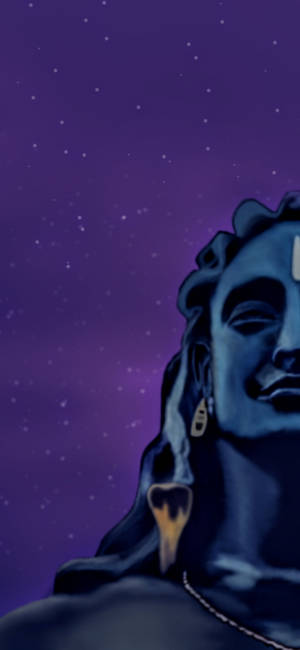 Halfportret Kuns Adiyogi Shiva — Samsung Galaxy S20 Muurpapier