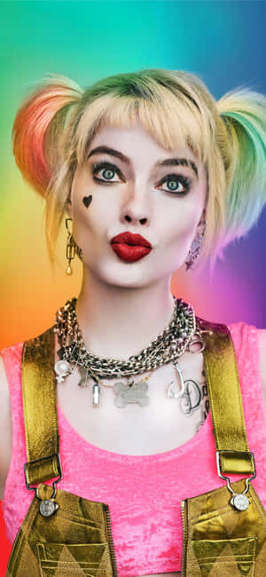 Harley Quinn Agtergrond — Motorola Edge Muurpapier