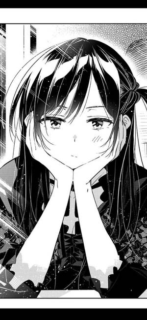 Hartseer Anime Meisie Swart en Wit Manga Strook