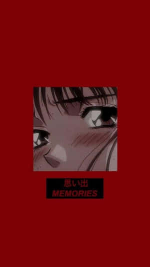 Hartseer Estetiese Anime [agtergrond] — Rooi Anime Muurpapier