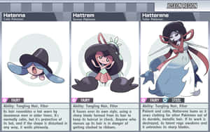 Hatenna, Hattrem en Hatterene met Beskrywings — Video speletjie GIF Muurpapier