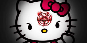Hello Kitty Halloween Bloedmerk-agtergrond — Hello Kitty Halloween Muurpapier