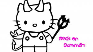 Hello Kitty Halloween kwaad muurpapier — Hello Kitty Halloween Muurpapier