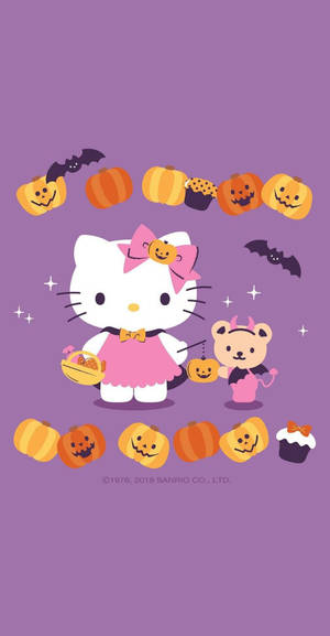 Hello Kitty Halloween Pers Grafika muurpapier — Hello Kitty Halloween Muurpapier