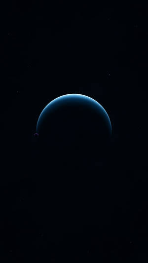 AMOLED-agtergrond van 'n halfmaanlig in 'n eklips.